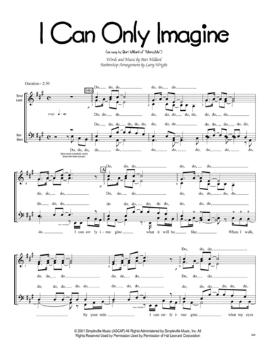 I Can Only Imagine (arr. Larry Wright)