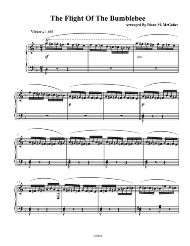 The Flight Of The Bumblebee (arr. Arranged by Diane M. McGahee)
