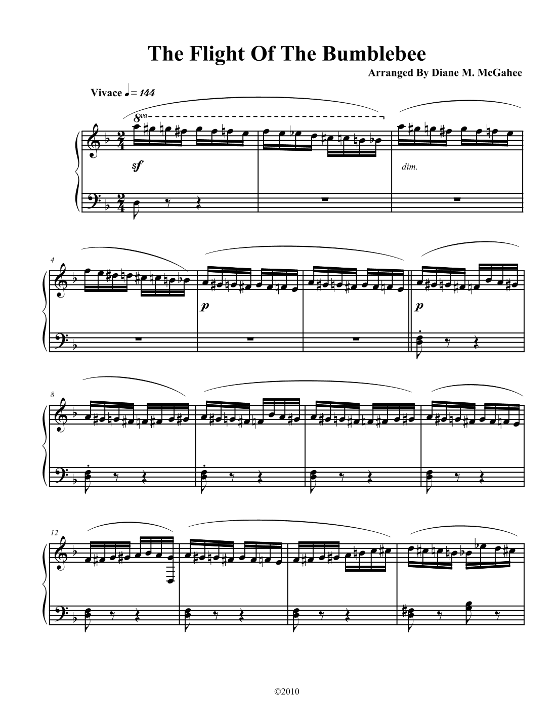 The Flight Of The Bumblebee (arr. Arranged by Diane M. McGahee)