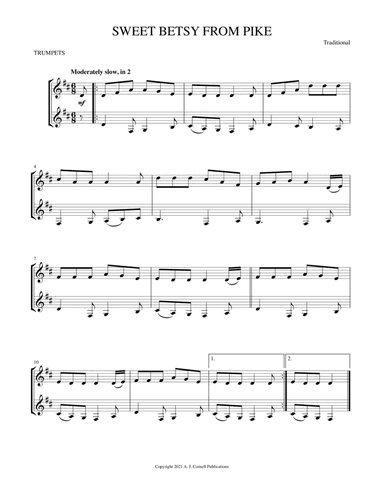 Sweet Betsy from Pike (arr. Mark Phillips)