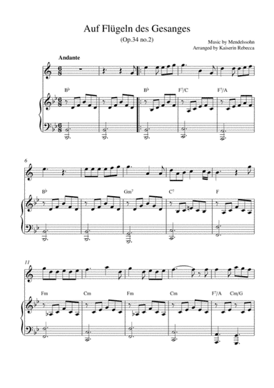 Auf Flügeln des Gesanges (arr. Kaiserin Rebecca)