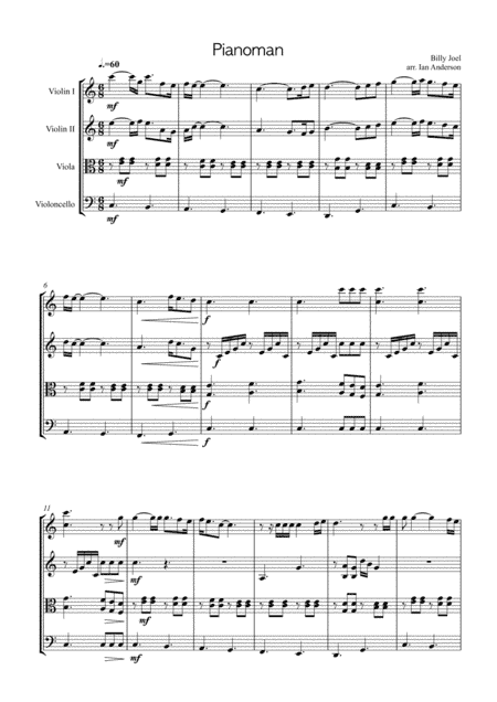 Piano Man (arr. Ian Anderson)