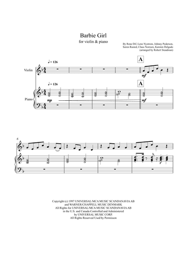 Barbie Girl (arr. Robert Steadman)
