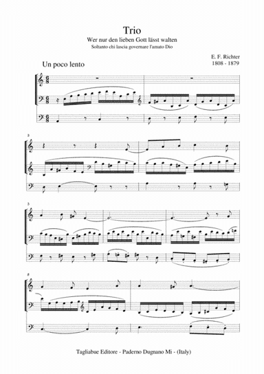 RICHTER - Wer nur den lieben Gott lässt walten - For Organ