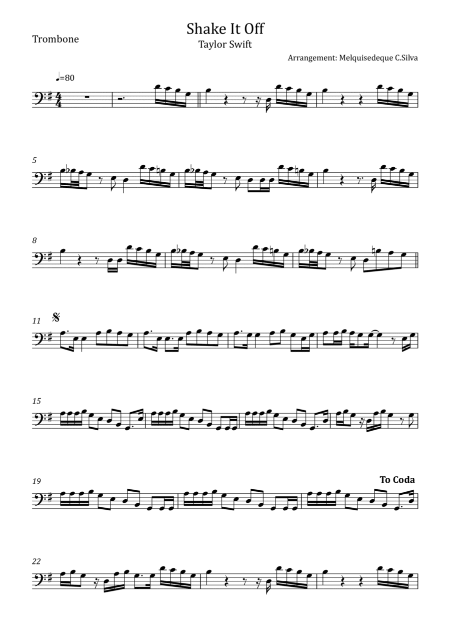 Shake It Off (arr. Melquisedeque C.Silva)