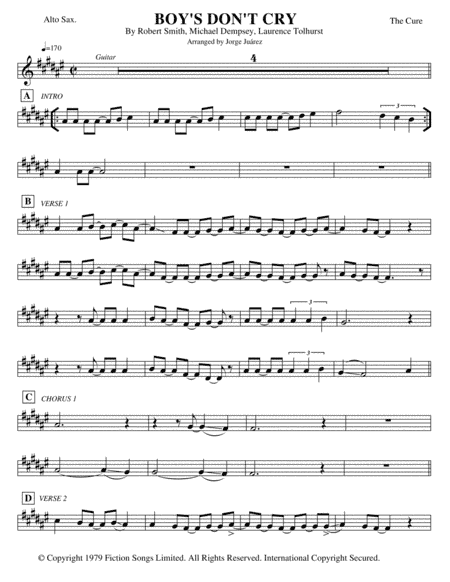 Boys Don't Cry (arr. Jorge Juárez)