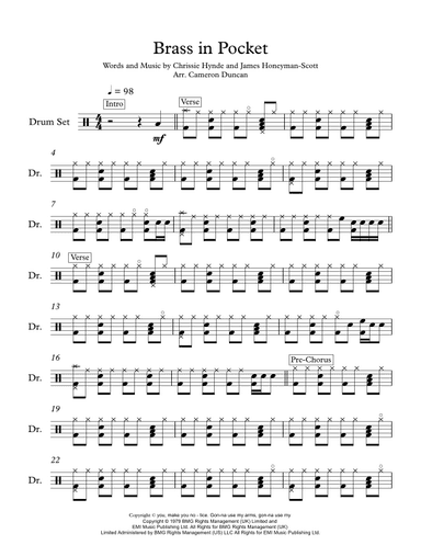 Brass In Pocket (arr. Cameron Duncan)