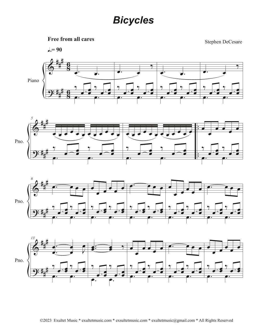 Bicycles (Easy Piano solo)