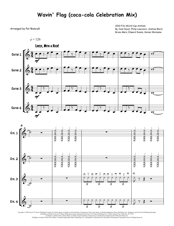 Wavin' Flag (coca-cola Celebration Mix) (arr. Pat Bianculli)