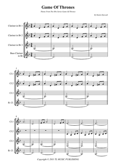Game Of Thrones (arr. Wesley S. SIlva)