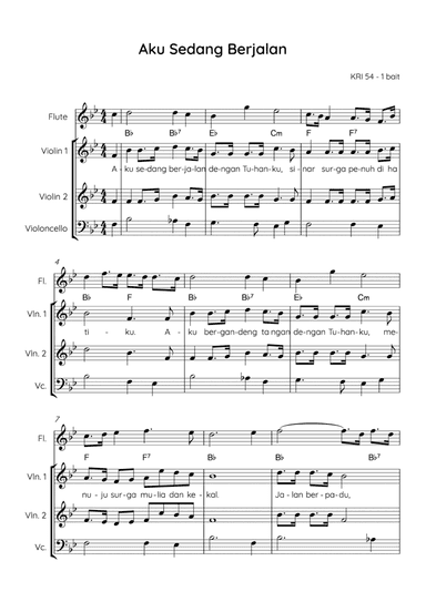 Aku Sedang Berjalan / I'm Walking (arr. Angie Wiranata)
