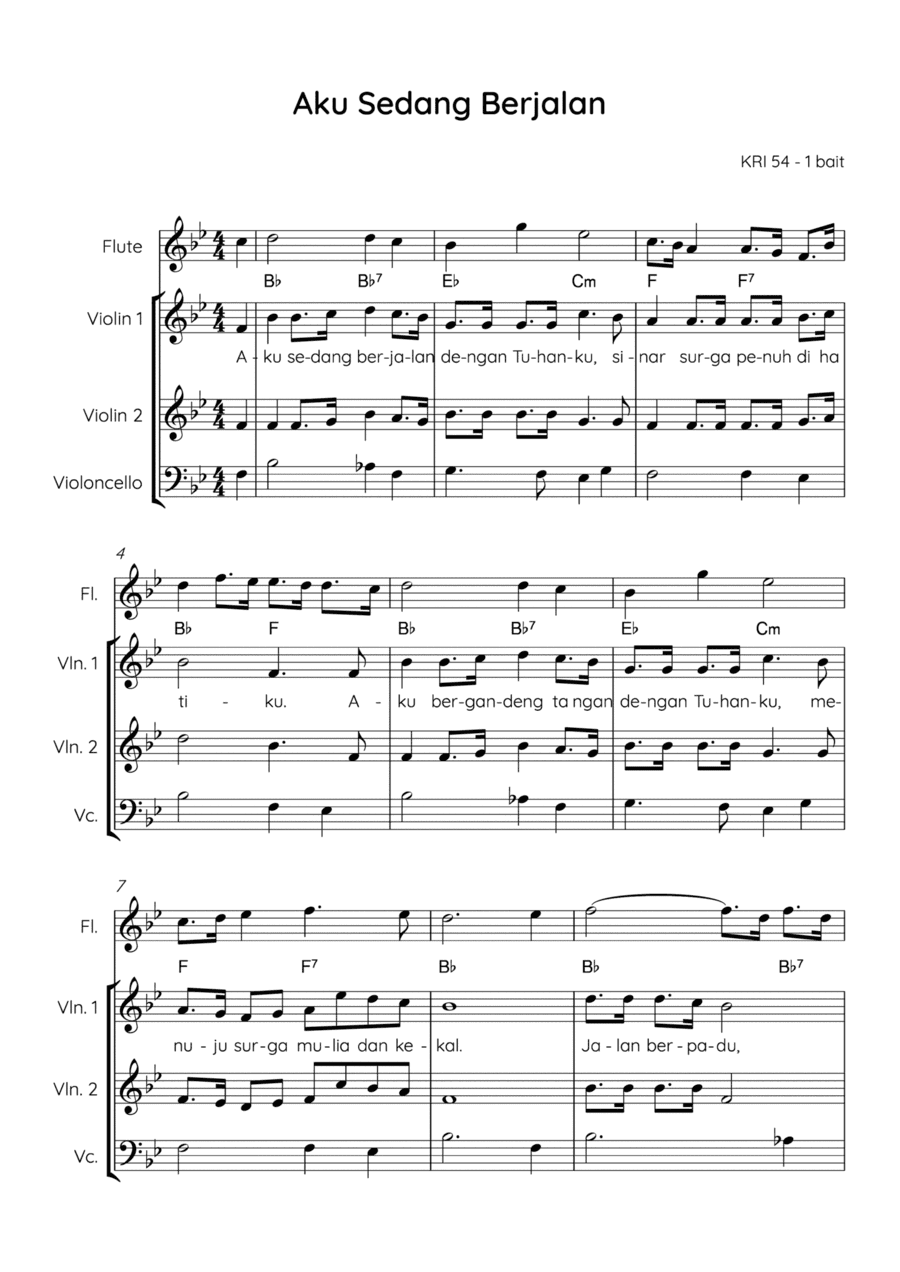 Aku Sedang Berjalan / I'm Walking (arr. Angie Wiranata)