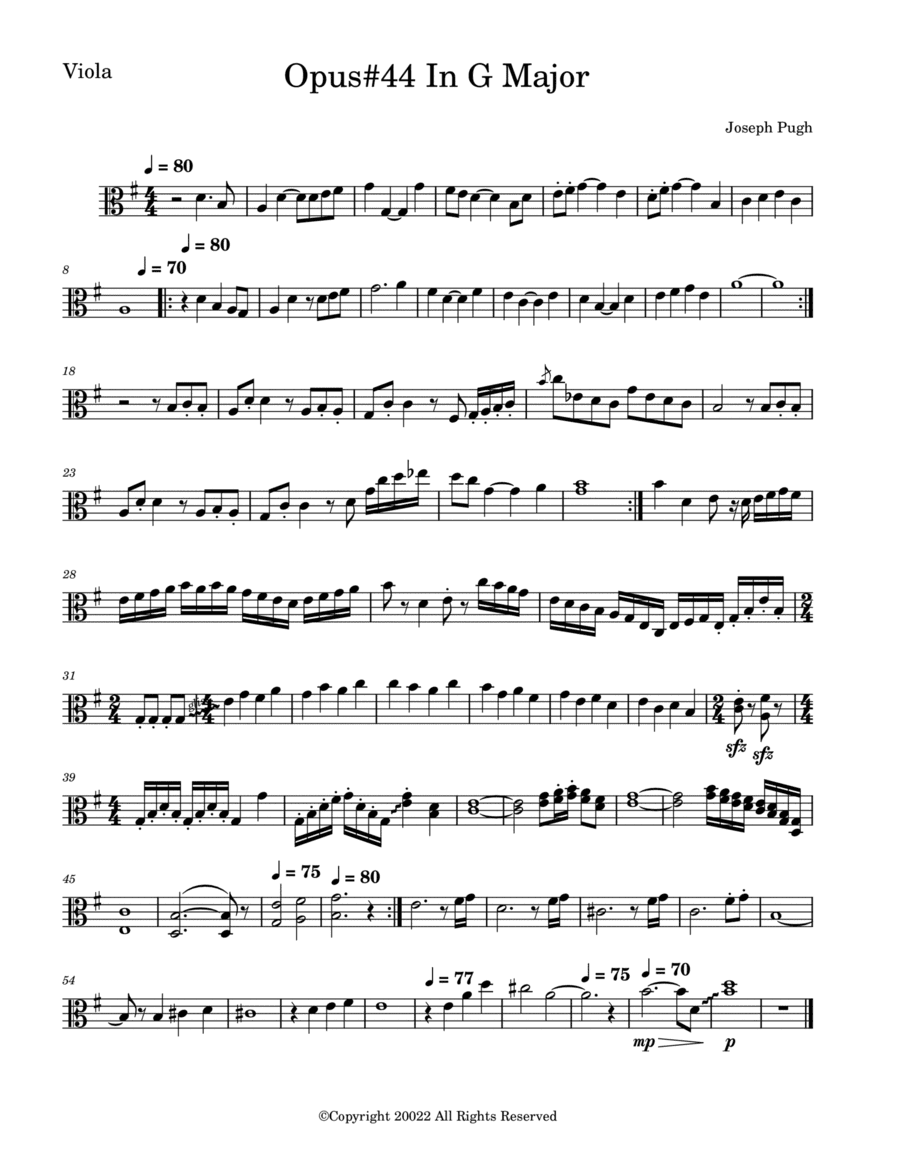 Opus#44 In G Major