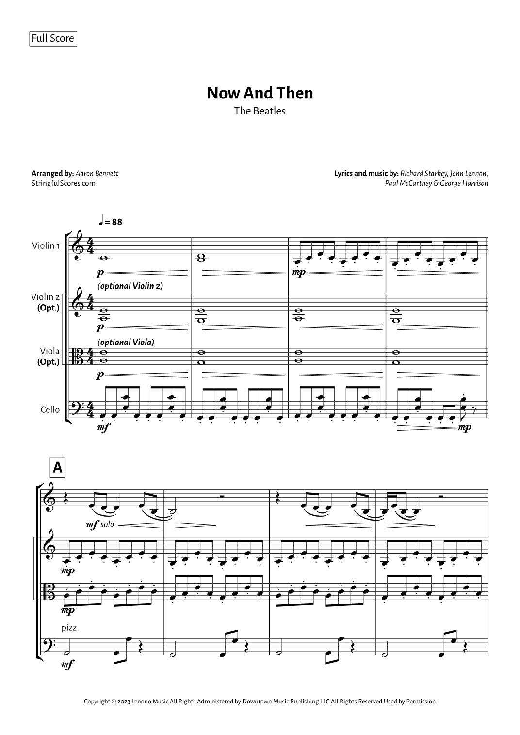 Now And Then (arr. Aaron Bennett)