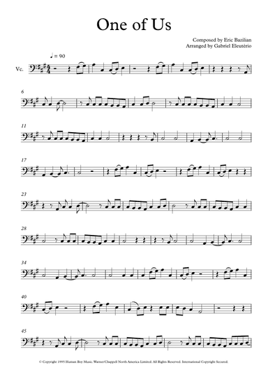 One Of Us (arr. Gabriel Eleutério)