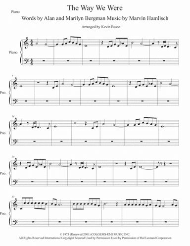 The Way We Were (arr. Kevin Busse)