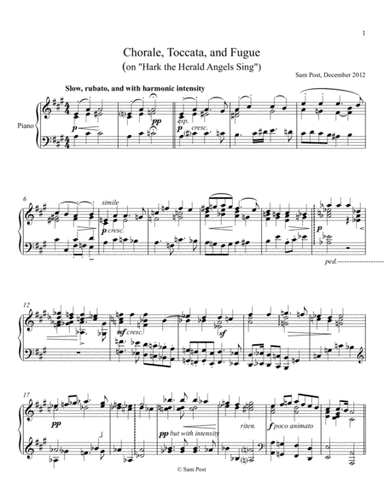 Chorale, Toccata and Fugue on "Hark the Herald", op. 4