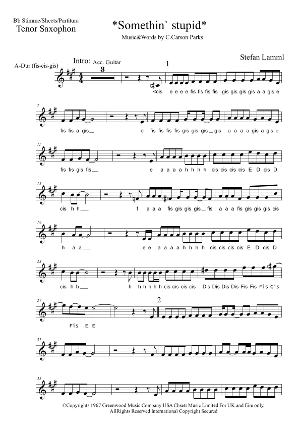 Somethin' Stupid (arr. Stefan Lamml)