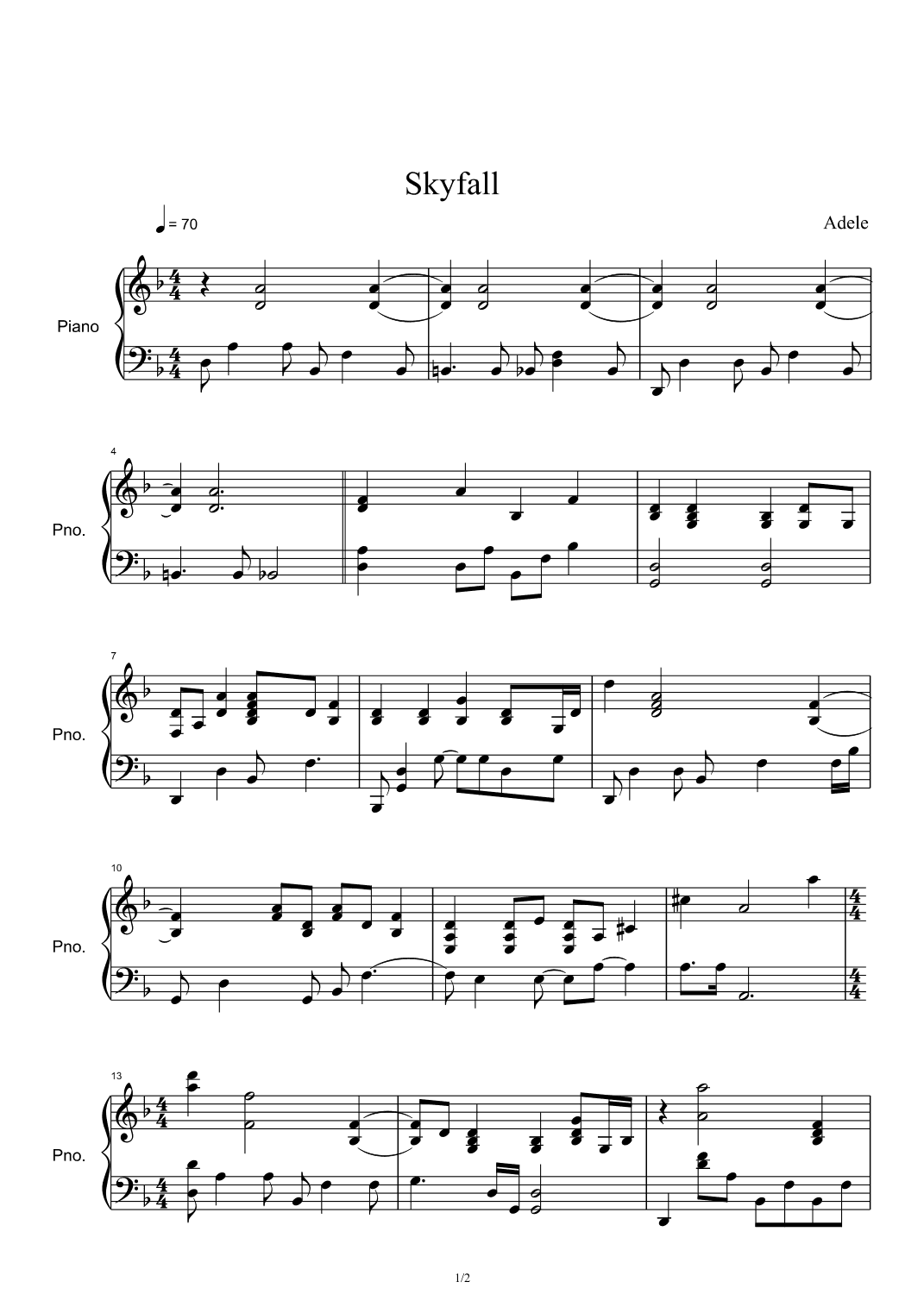 Skyfall (arr. Adele Adkins)