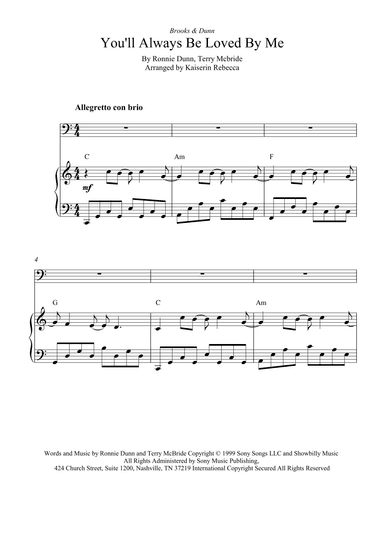 You'll Always Be Loved By Me (arr. Kaiserin Rebecca)