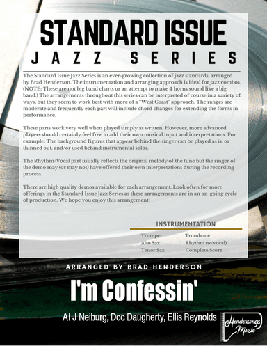 Confessin' (that I Love You) (arr. Brad Henderson)