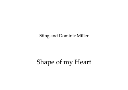 Shape Of My Heart (arr. Matias Reimondez)