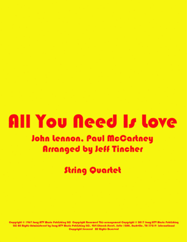 All You Need Is Love (arr. Jeff Tincher)