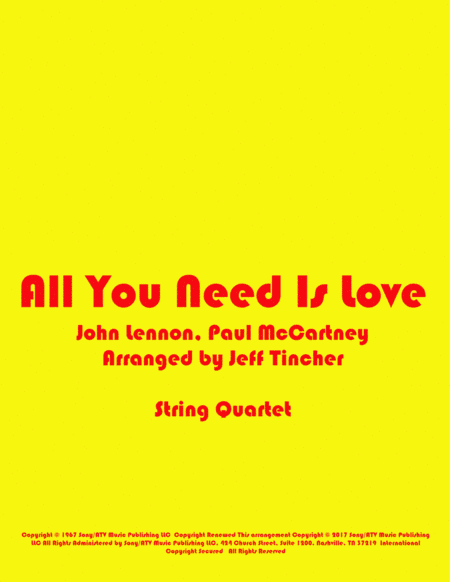 All You Need Is Love (arr. Jeff Tincher)