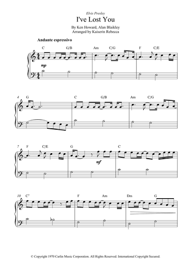 I've Lost You (arr. Kaiserin Rebecca)