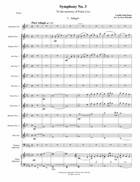 Mvt. Ib - Adagio from Symphony No. 3 (arr. Gary Bricault)