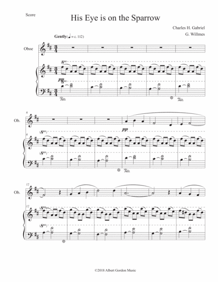 His Eye Is On The Sparrow (arr. Gerard Willmes)