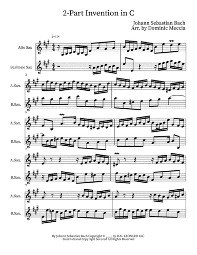 Two-part Invention In C (arr. Dominic Meccia)