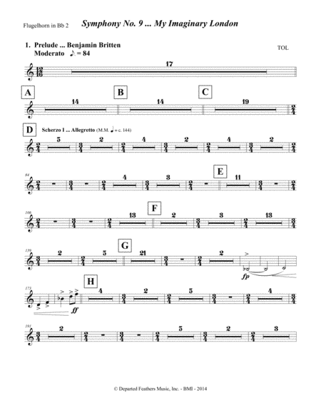 Symphony No. 9 ... My Imaginary London (2013-14) Flugelhorn in Bb part 2