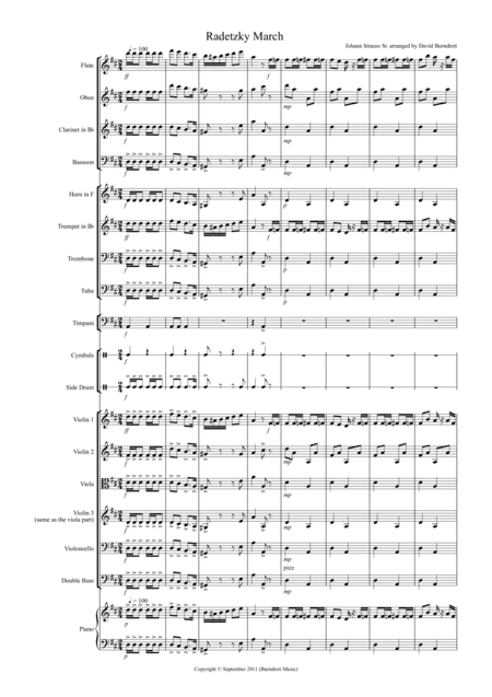 Radetzky March for School Orchestra (arr. David Burndrett)