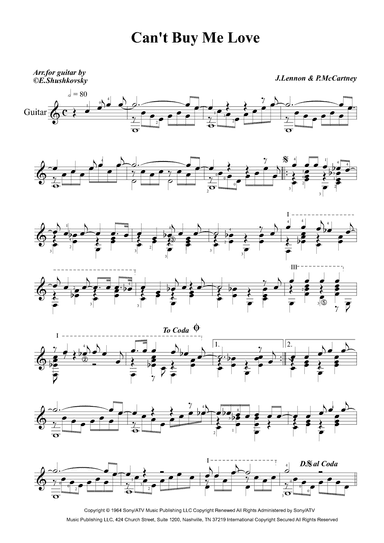 Can't Buy Me Love (arr. Evgeny Shushkovsky)