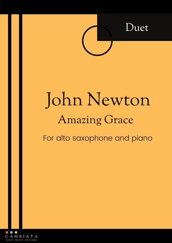 Amazing Grace - Solo alto saxophone and piano accompaniment (Easy) (arr. Levy Nunes)