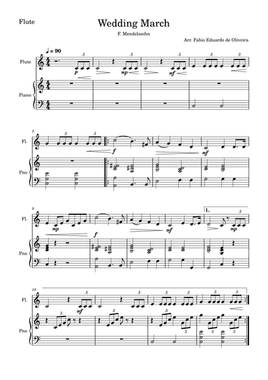 Wedding March (Mendelssohn) (arr. Fabio Eduardo de Oliveira)
