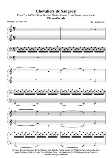 Chevalier De Sangreal (arr. Irene Vos)