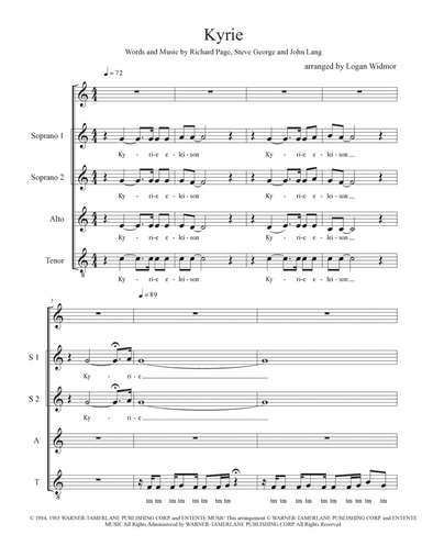 Kyrie (kyrie Eleison) (arr. Logan Widmor)
