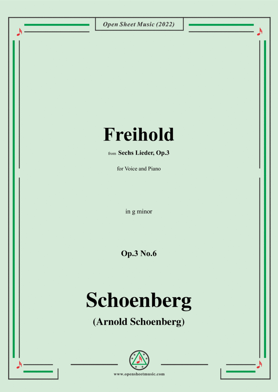 Schoenberg-Freihold,in g minor,Op.3 No.6 (arr. Open Cloud)