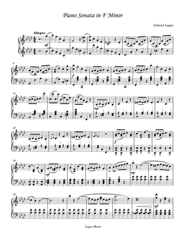 Piano Sonata in F Minor - Complete