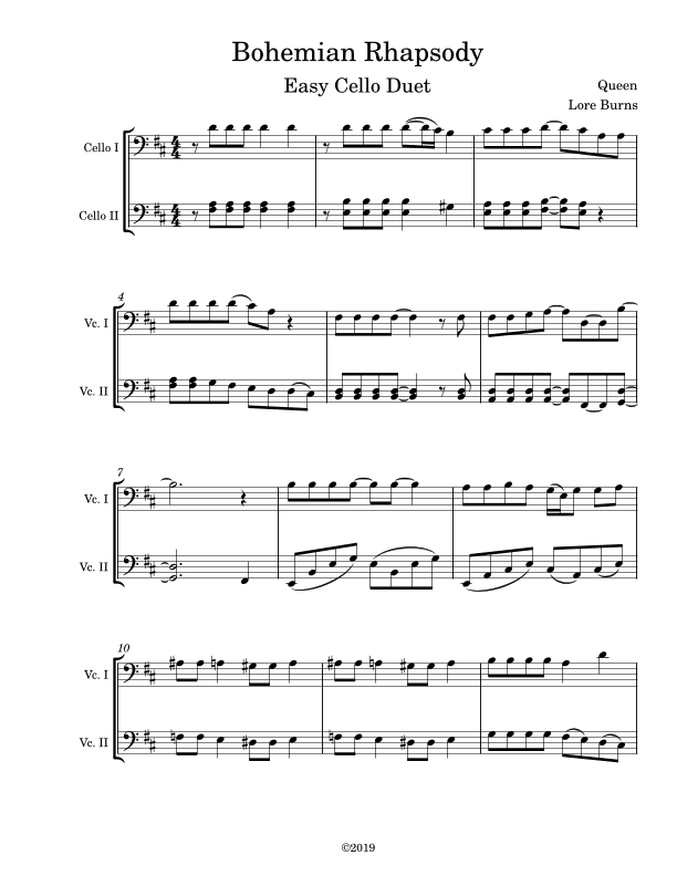 Bohemian Rhapsody (arr. Lore Burns)
