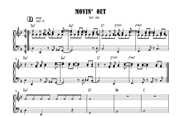 Movin' Out (anthony's Song) (arr. Sarah Jane Cion)