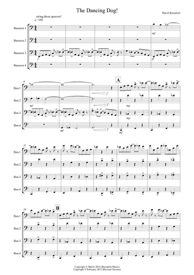 The Dancing Dog! for Bassoon Quartet