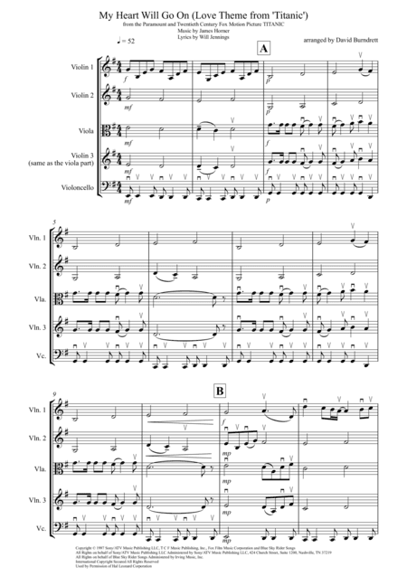 My Heart Will Go On (Love Theme from Titanic) (arr. David Burndrett)