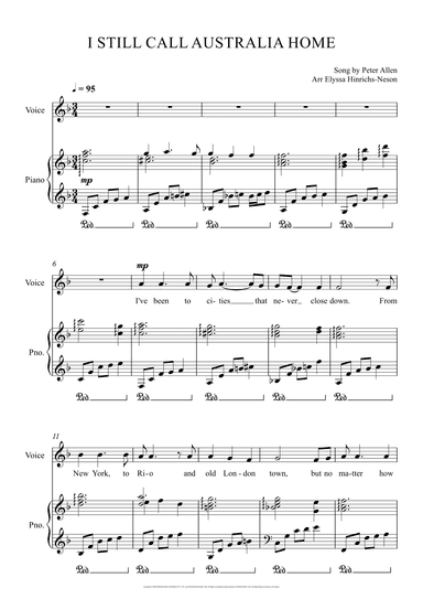 I Still Call Australia Home (arr. Elyssa Hinrichs-Nelson)