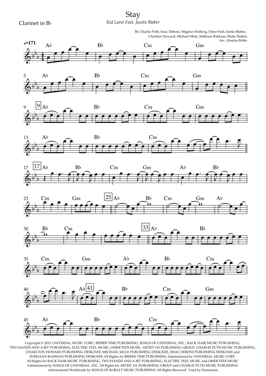 Stay (arr. Jônatas Britto)