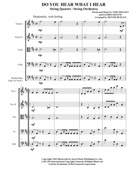 Do You Hear What I Hear (arr. Dennis Ruello)
