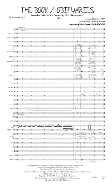 The Book! / Obituaries (arr. Patrick Sheehan)