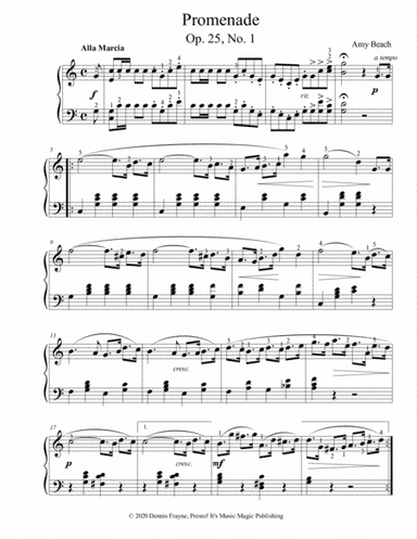 Promenade (Op. 25, No. 1) (arr. Dennis Frayne)